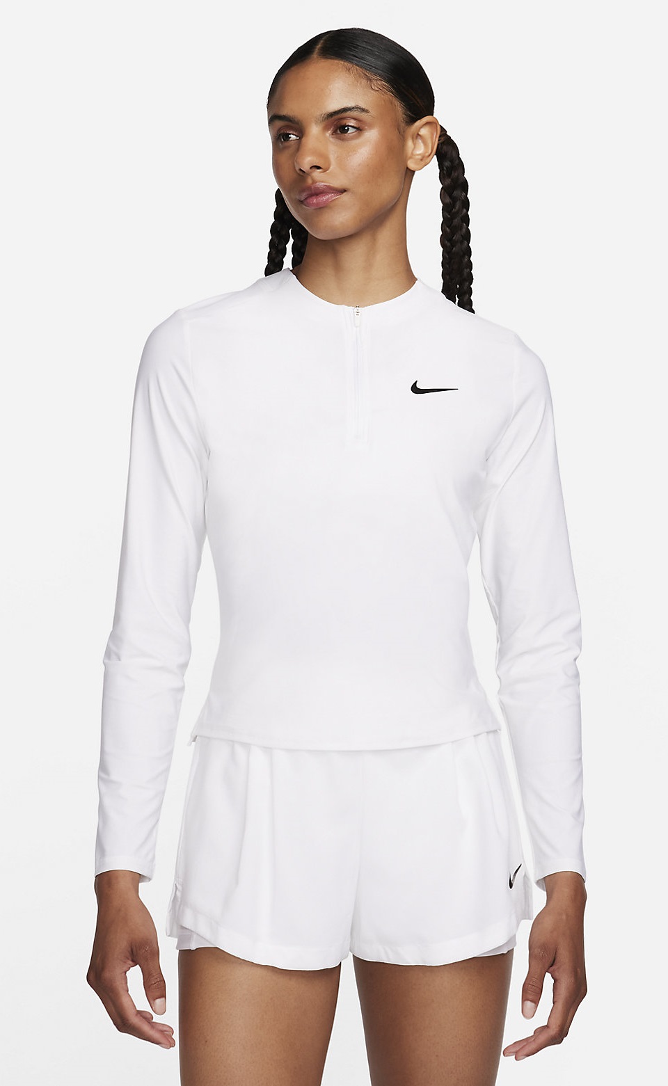 NIKE - NikeCourt Advantage Dri-FIT 1/4 Fermuarlı Kadın Tenis Üstü